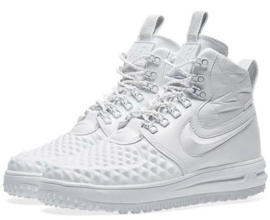 Зимние Nike Air Force 1 с МЕХОМ Lunar Duckboot White белые (35-40)
