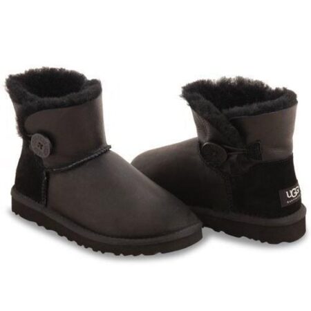 Зимние Ботинки UGG Bailey Mini с мехом черные (35-40)