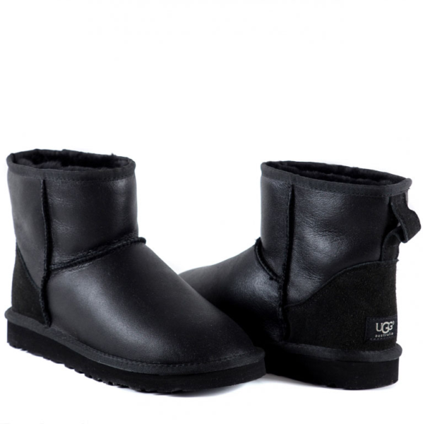 Зимние Ботинки UGG Classic Bailey Mini с мехом черные (35-40)