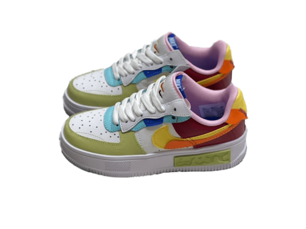 Nike Air Force 1 React разноцветные кожа-нубук женские (35-39)